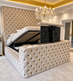 Temper Chesterfield TV Bed Frame in Plush Velvet Fabric