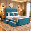 Prestwick Classic Piping Divan Bed with Storage