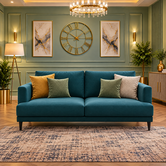 Velora 2 Seater Lounge Luxury Sofa In Plush Velvet Fabric