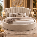 Seraphina Scalloped Round Plush Bed