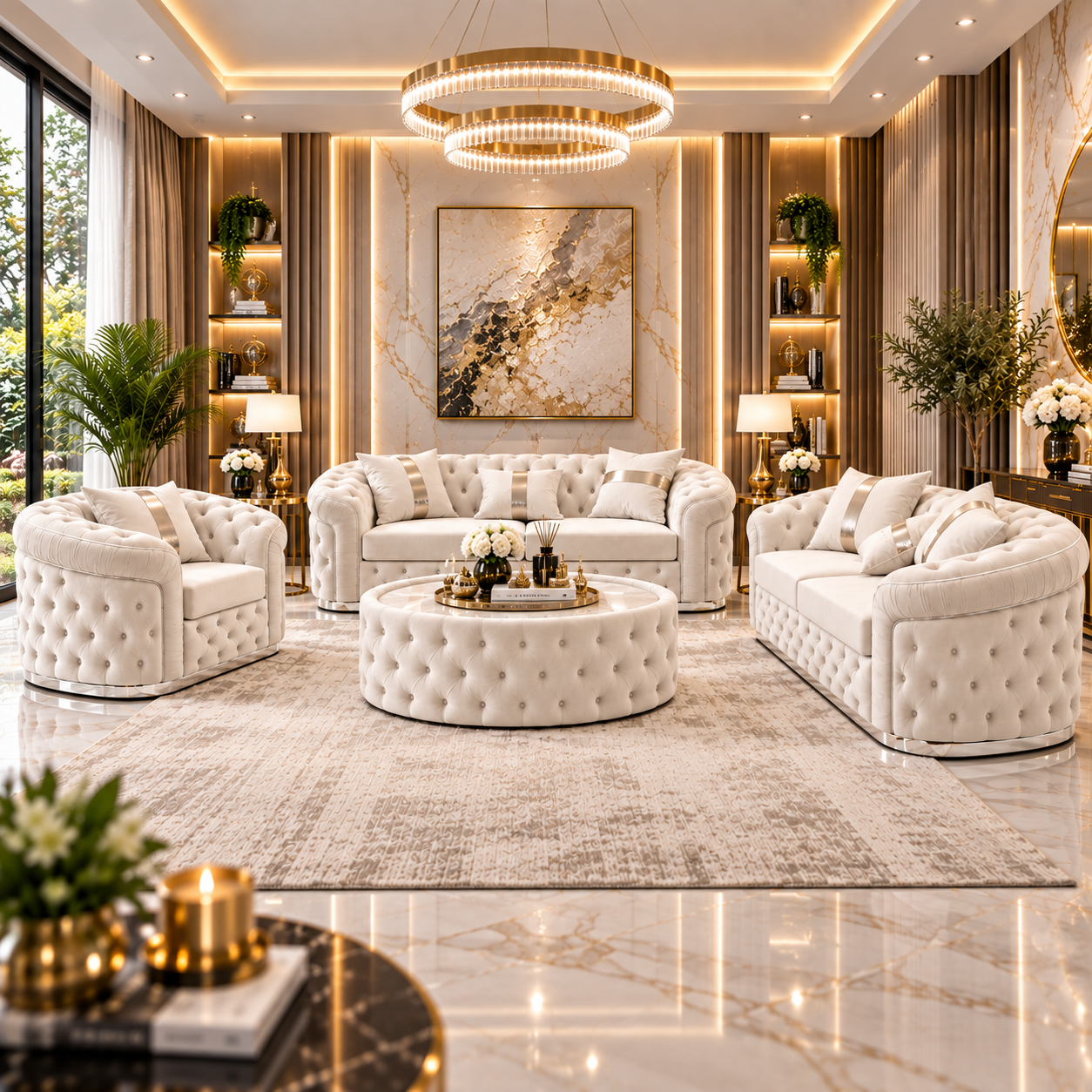 Mirello Royale 3 & 2 Seater Sofa Set with Coffee Table