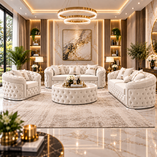 Mirello Royale 3 & 2 Seater Sofa Set with Coffee Table