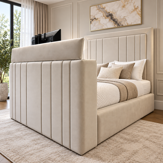 York Upholstered TV Bed Frame