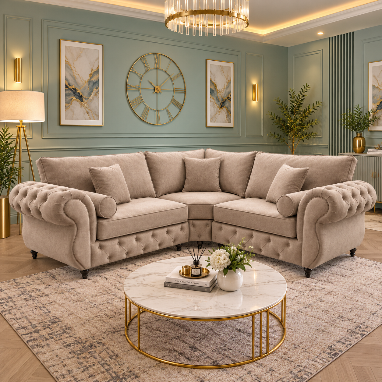 Ashbourne Chesterfield Corner Sofa