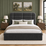 Sheffield Upholstered Grid Panel Bed Frame