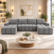 Luxury Shanghai U Shape Sofabed In Grey