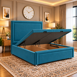 Montenegro Luxury Piping Divan Ottoman Storage Bed Frame