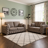 Atlas Throne 3+2 Seater Sofas In Plush Velvet Fabric
