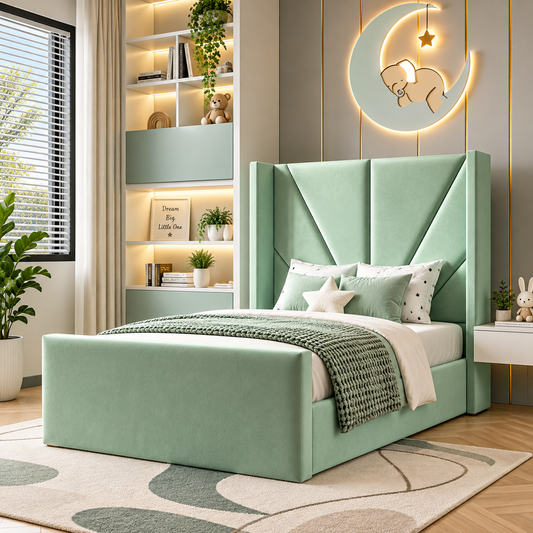 Milo Wingback Kids Bed