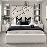 Sanctuary Luxury Bed Frame with Silver Stripes