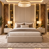 Lama Linestyle Luxury Bed With High Headboard