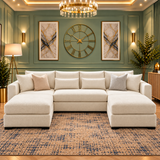 Lusso Lounge Luxury U-Shaped Sofa In Plush Velvet Fabric
