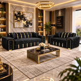 Nythera Goldline 3 & 2 Seater Sofa Set