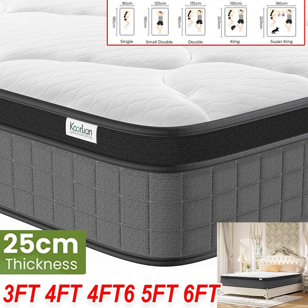 LUXURY ORTHOPAEDIC POCKET 4000 SPRUNG MATTRESS 3FT 4FT6 5FT KING SIZE