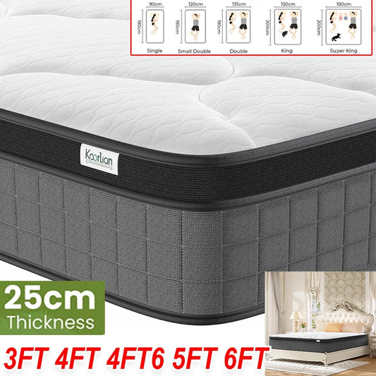 LUXURY ORTHOPAEDIC POCKET 4000 SPRUNG MATTRESS 3FT 4FT6 5FT KING SIZE