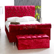 Brussels Crushed Velvet Sleigh Bed Frame