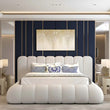 Bosnia Hotel Style Bed Frame In Boucle Farbic