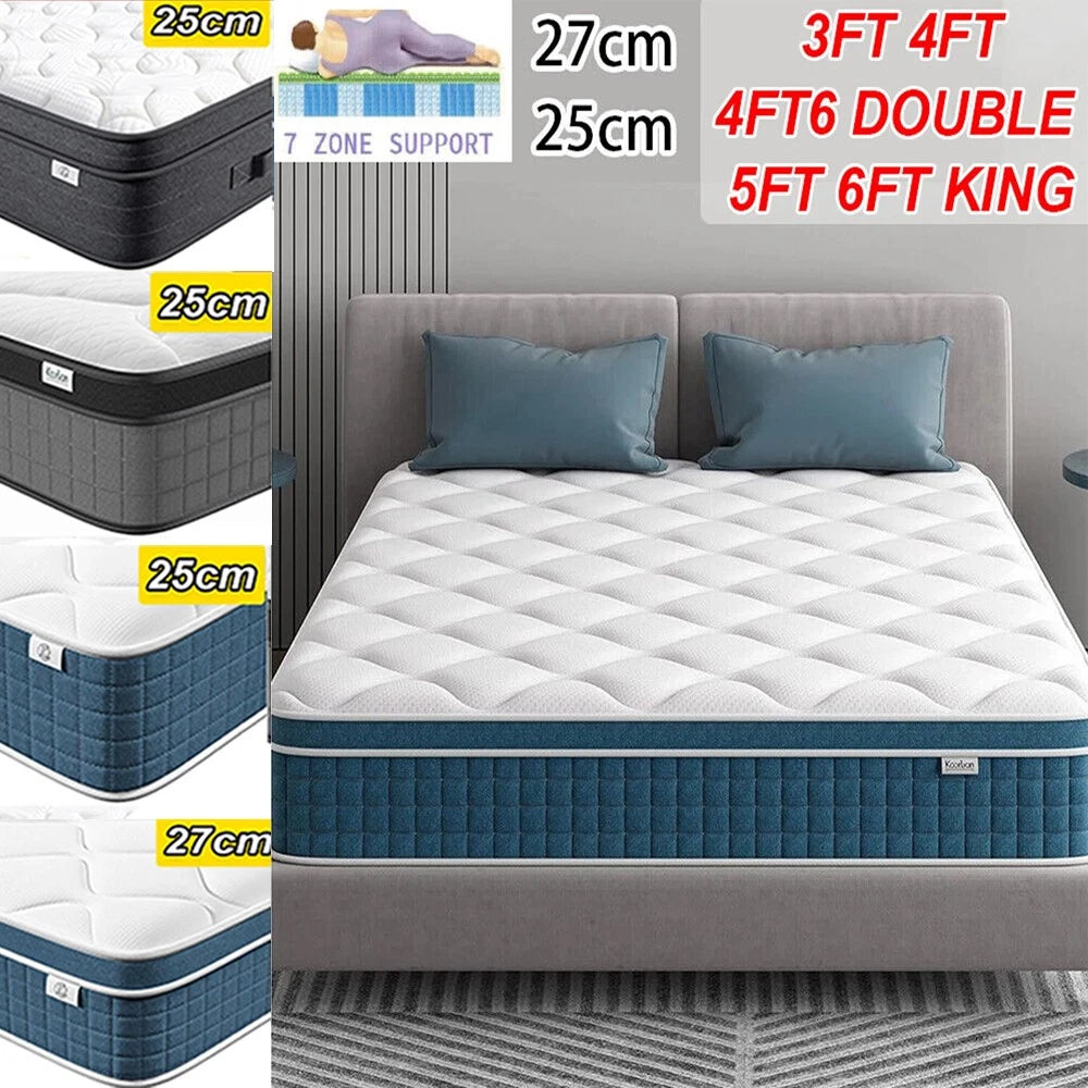 LUXURY ORTHOPAEDIC 4000 POCKET SPRUNG MATTRESS 3FT 4FT 4FT6 DOUBLE 5FT KING SIZE