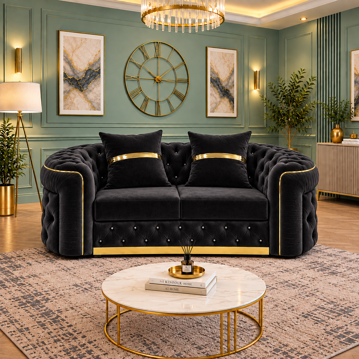 Toronto Luxury Sofa Sets In Plush Velvet Fabric