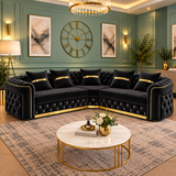 Toronto Luxury Sofa Sets In Plush Velvet Fabric