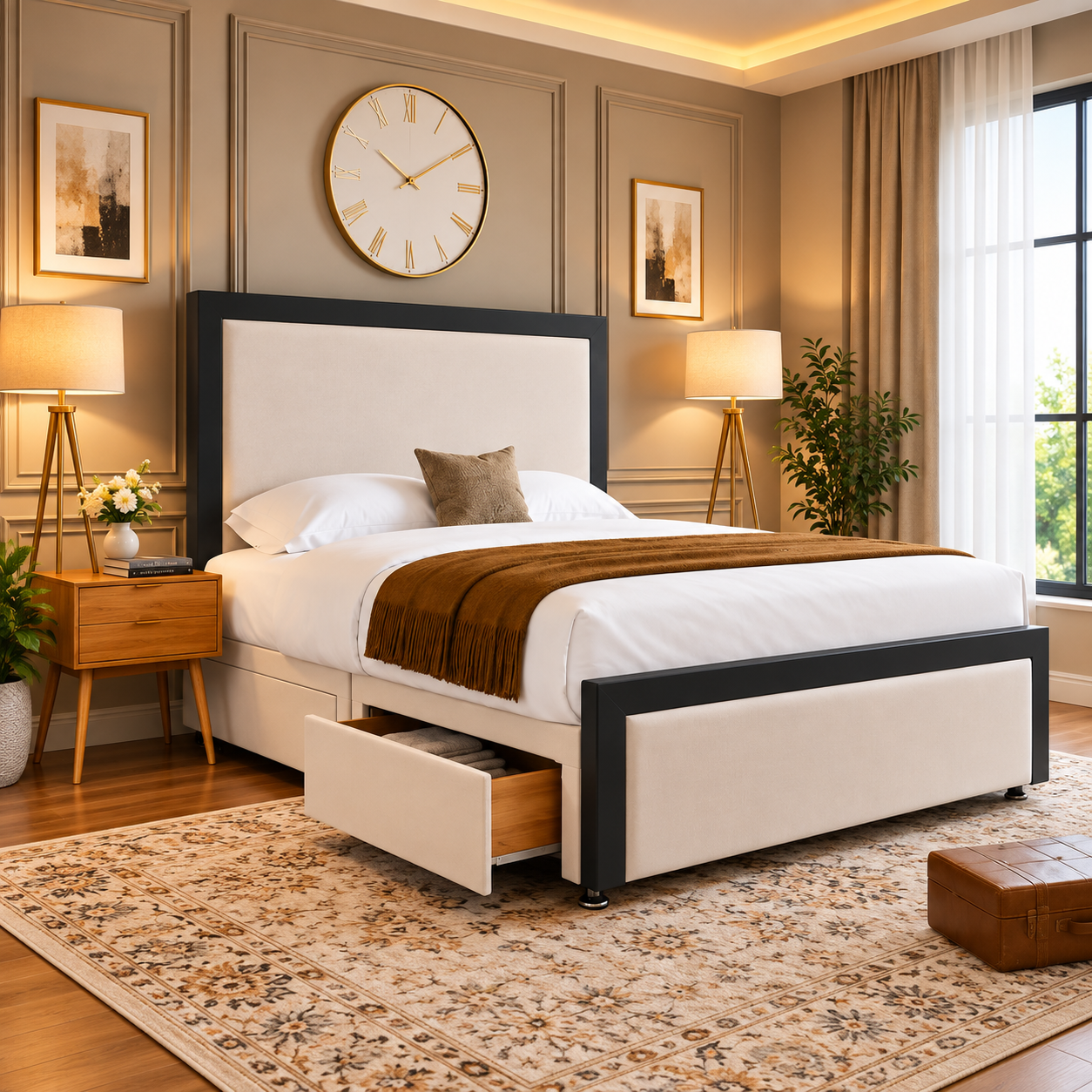 Harrogate Two-Tone Border Divan Bed Frame
