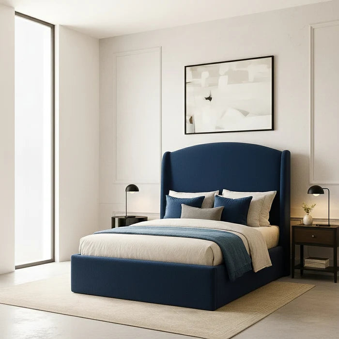 Orleans Winged Back Bed Frame With Curved Headboard