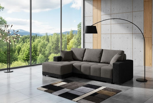 The Prism Contour L-Shaped Sofa In Plush Velvet Fabric