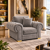 Mardeno Grand Scroll Arm 5 Seater Corner Sofa