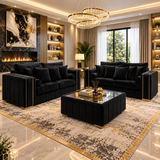 Norvayne Noir 5 Seater Corner Sofa