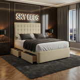 Moscow Chesterfield Divan Bed Frame with Drawers