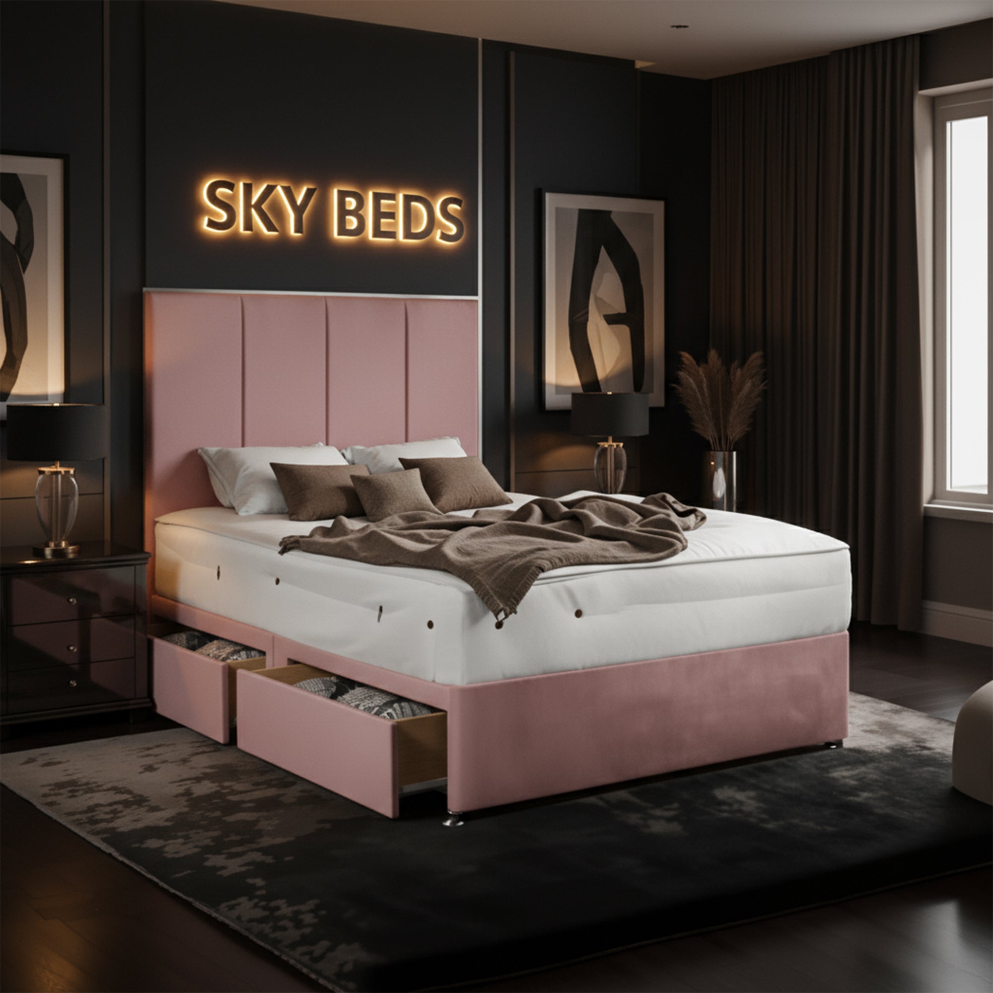 Linestyle Divan Bed Set With Drawers