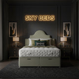 Steven Divan Ottoman Bed with Luxury Art Deco Headboard