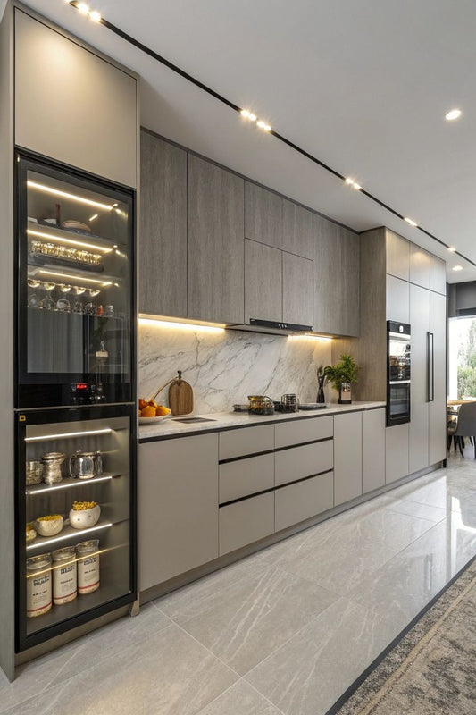The Farnborough Linear Pulls Modern Kitchen Bespoke