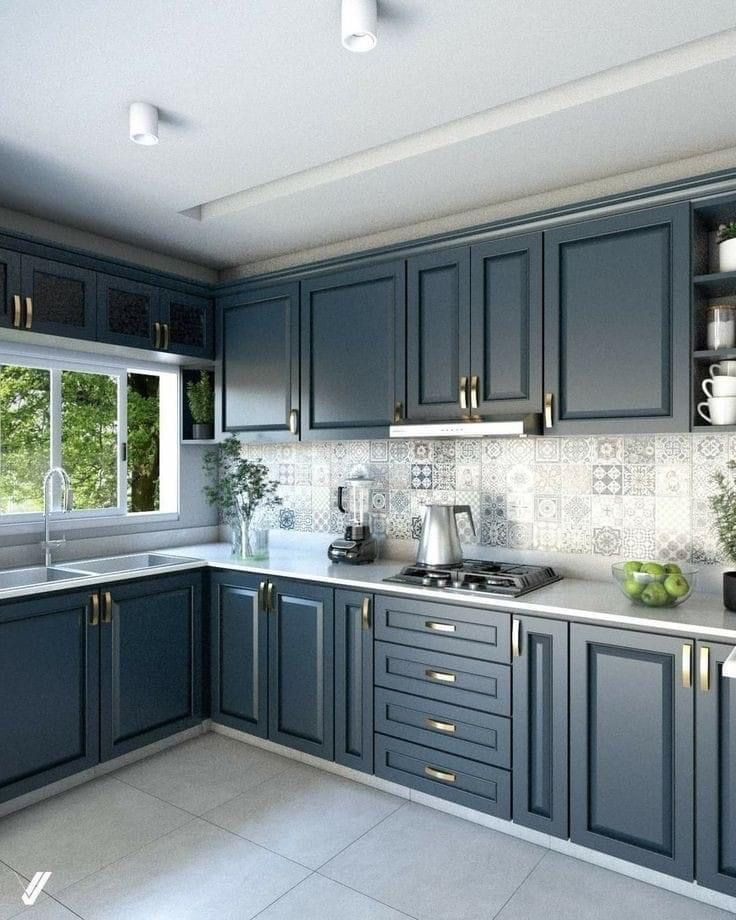 Brilliance Modern With Patterned Tile Kitchen Bespoke