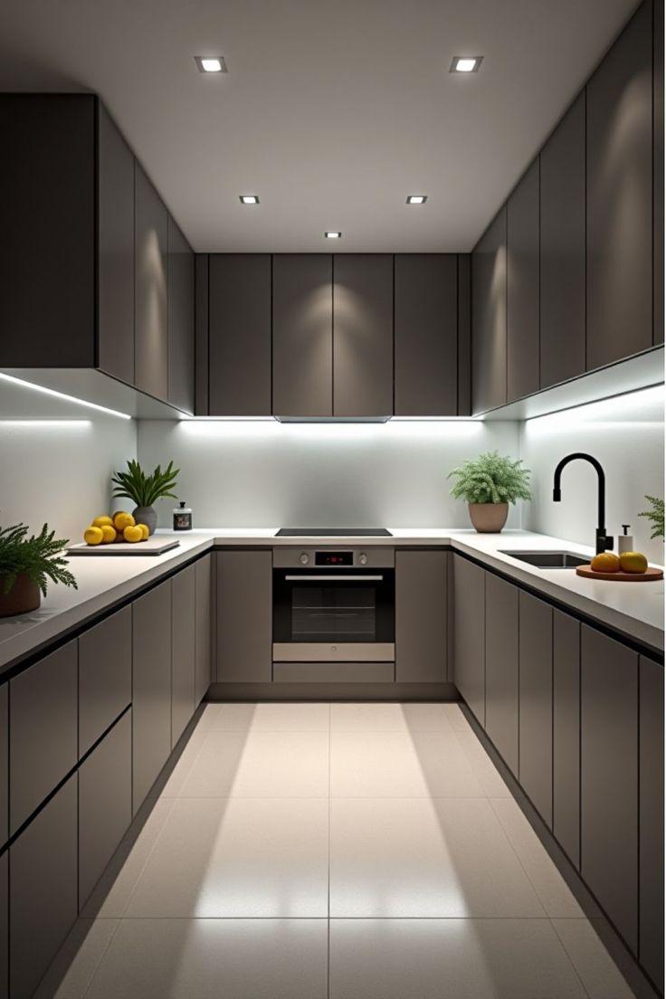 Indure Stylish Modern U-Shaped Kitchen Bespoke