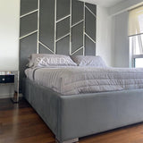 Lazysleep Stylish High Headboard Bed Frame