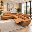 Somerville Modular Large Electric Recliner Corner Sofa In Tan