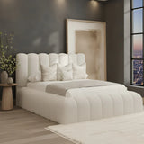 Nancy Luxury Bed Frame in Boucle Fabric