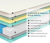 27cm Hybrid Mattress Memory Foam Supportive Sprung 3FT 4FT 4FT6 5FT 6FT King UK