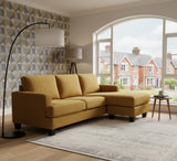 The Argent Manor L-Shaped Sofa In Plush Velvet Fabric