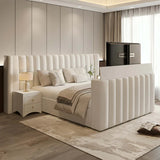 Elizabeth TV Bed Frame In Plush Velvet Fabric