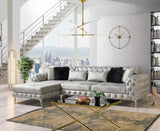 Minnesota L-Shaped Sofa with Left/Right Hand Chaises Option In Plush Velvet Fabric