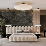 Brussels Hotel Style Bed Frame In Boucle Fabric