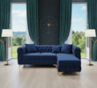 Wallace Luxury L-Shaped Sofa In Plush Velvet Fabric