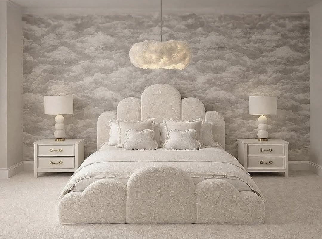 Rayan Luxury Teddy Boucle Bubble Bed Frame