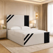 Bishop Art Deco Bed Frame with Black Strips