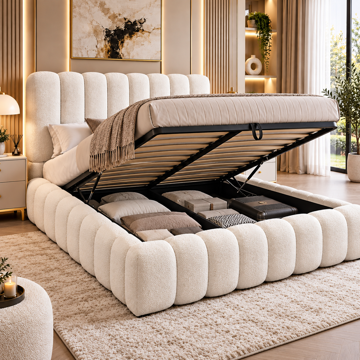 Lorenzo Fluted Bubble Bed Frame
