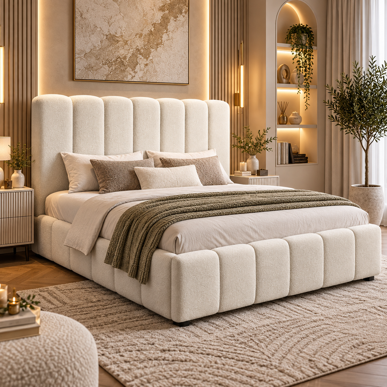 Bellagio Fluted Bubble Bed Frame