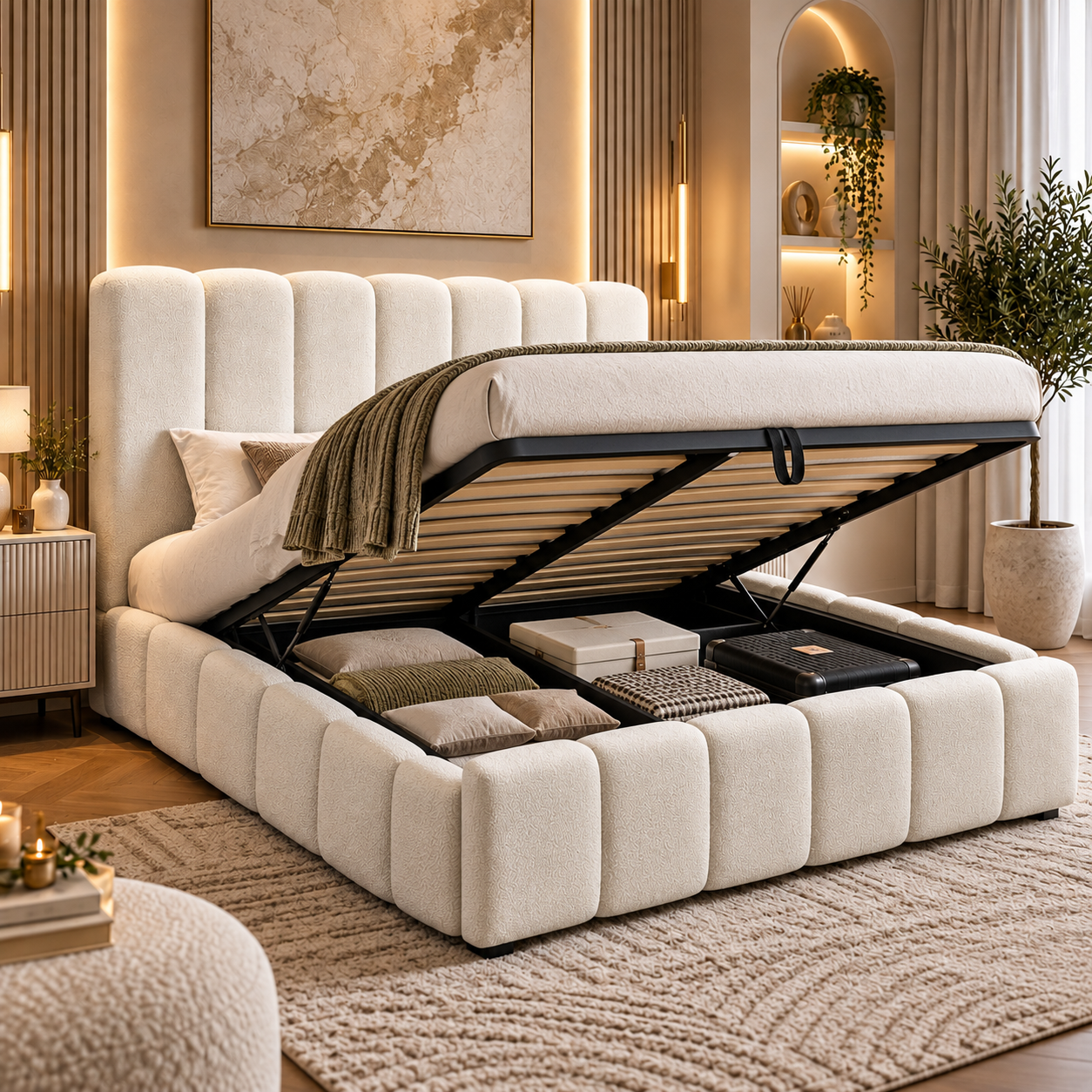 Bellagio Fluted Bubble Bed Frame