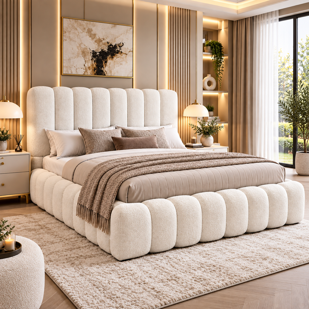 Lorenzo Fluted Bubble Bed Frame
